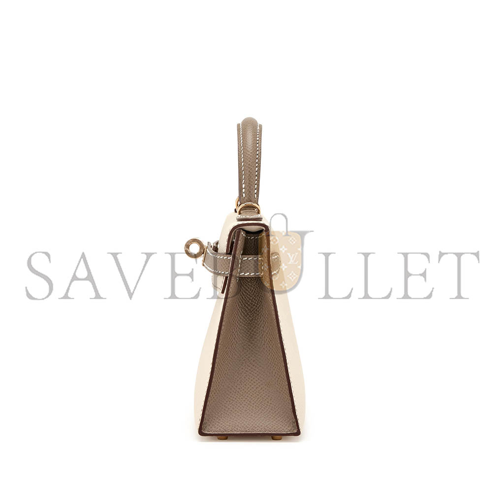 H**mes master epsom mini kelly 20 permabrass hardware (19*12*5.5cm)